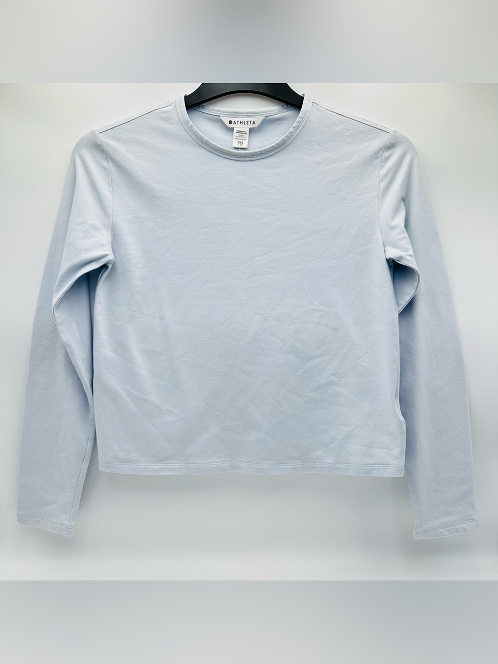 Athleta Women's Long Sleeve Top Baby Blue Size XXS - Like New